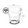 Jogo 6 Copos Tequila Dose Whisky Bourbon Cachaça Vidro 225ml - 2