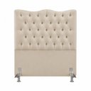 Ver imagem 1 de Cabeceira Espanha Solteiro Estofada Capitonê 90 cm Suede:Bege