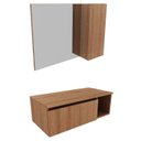 Ver imagem 1 de Conjunto Para Banheiro Gabinete E Espelheira BN3601x02 Amendoa Tecno Mobili