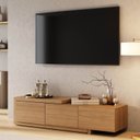 Ver imagem 1 de Rack Extensível TV até 50 Polegadas Planejado 195cm Aruá CabeCasa MadeiraOriginals Marrom Jatobá