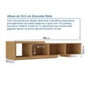 Ver imagem 4 de Rack Extensível TV até 50 Polegadas Planejado 195cm Aruá CabeCasa MadeiraOriginals Marrom Jatobá