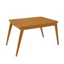 Ver imagem 1 de Mesa de Jantar Copper 120cm Madeira Tampo Canto Copo Moderna Mobília
