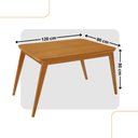 Ver imagem 2 de Mesa de Jantar Copper 120cm Madeira Tampo Canto Copo Moderna Mobília