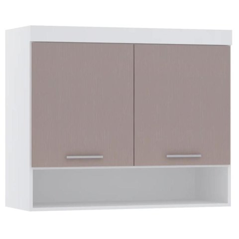 Armário Aéreo Ponte Modulado 97cm Taiga Branco/cinnamon L01 - Mpozenato
