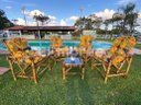 Ver imagem 5 de Kit 4 Cadeiras Poltronas + Mesa Centro Bambu Vime Fábrica