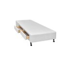 Ver imagem 1 de Cama Box Castor Solteiro Poli Branco com 2 Gavetas 79x198x27cm
