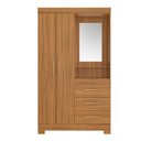 Ver imagem 1 de Guarda-roupa Notável Nt 6020 3 Portas 108cm em Mdp com Espelho e Portas de Bater Freijó
