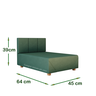 Cama Box Pet Cachorro Porte Menor 60 cm Agata Cor Azul - Comprar Moveis em Casa - 2