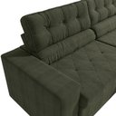 Ver imagem 6 de Sofá Retrátil com Baú Space 260cm Suede Mescla Verde Kappesberg