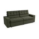 Ver imagem 2 de Sofá Retrátil com Baú Space 260cm Suede Mescla Verde Kappesberg