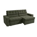 Ver mais imagens de Sofá Retrátil com Baú Space 260cm Suede Mescla Verde Kappesberg