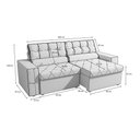 Ver imagem 5 de Sofá Retrátil com Baú Space 260cm Suede Mescla Verde Kappesberg