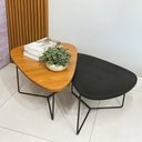 Ver imagem 2 de Conjunto de Mesa de Centro de Metal Orgânica Pietra Industrial