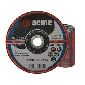 Disco Corte Fino Aeme Dci 412 7x1/16x7/8 (180x1.6x22.22) 50 Unidades