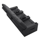 Ver imagem 2 de Poltrona do Papai Reclinável Cinema 3 Lugares Manual Baú Usb Haifa F05 Veludo Cinza G - Lyam Decor