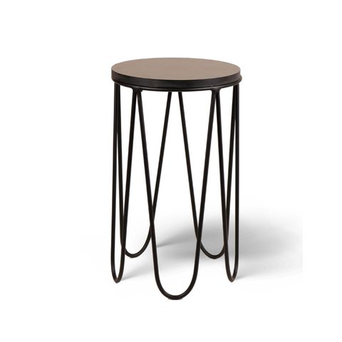Mesa Lateral Bali Preto Fosco 50cm Paris Luz