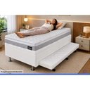Ver imagem 3 de Cama Baú c/Aux Crc Solt +Colchão Anatômico Magnum Hellen -