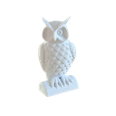 Ver imagem 1 de Coruja Decorativa - 15 Cm De Altura - Decoração sala, escritório - Toque 3D:Branco