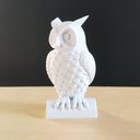 Ver imagem 2 de Coruja Decorativa - 15 Cm De Altura - Decoração sala, escritório - Toque 3D:Branco