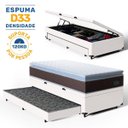 Ver imagem 3 de Cama Box Baú com Colchão de Espuma D33 Pillow Top Comfort Luxo + Auxiliar Unique Solteiro 88cm