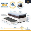 Ver imagem 4 de Cama Box Baú com Colchão de Espuma D33 Pillow Top Comfort Luxo + Auxiliar Unique Solteiro 88cm
