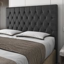 Ver imagem 1 de Cabeceira King Size Potenza 193cm Material Sintético Preto c/ Frame Italian Flex