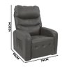 Poltrona para Design de Sobrancelhas Reclinável Corino Cinza Pastta Shop Jm - 3
