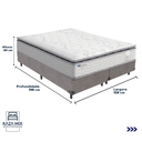 Ver imagem 3 de Cama Box e Colchão Amsterdã Molas Ensacadas Queen Probel: Cinza