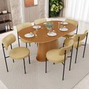 Ver imagem 7 de Kit 02 Cadeiras Estofadas para Sala de Jantar Louise L02 Couríssimo Fendi - Lyam Decor