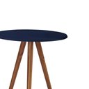 Ver imagem 2 de Mesa de Apoio Média Tripé Pé Palito Hannover - Azul Petróleo/imbuia Glazer
