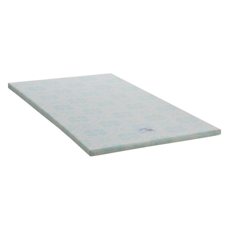 Colchonete Ortobom Physica Espuma D20 Solteiro Branco com detalhes azuis 78x188x04