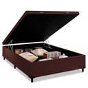 Ver imagem 1 de Base Box Baú Casal Belos Sonhos Suede Marrom 41x138x188