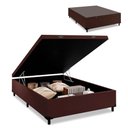 Ver imagem 2 de Base Box Baú Casal Belos Sonhos Suede Marrom 41x138x188