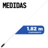 Antena Px Mini Maria Mole 1,40m Alongador 40cm Capu Porta Malas Cabo 5,5m Adaptador - 2