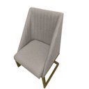 Ver imagem 3 de Kit 08 Cadeiras Para Sala de Jantar Ana Base de Ferro Linho Bege D'Classe Decor