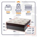 Ver imagem 2 de Conjunto Cama Box Casal c/ Molas Ensacadas Allura Cinza 138x188x58