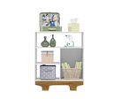 Ver imagem 2 de Cômoda Organizadora de Roupas Kids Infantil Quarto Criança Gaveteiro Flocos Cor Branco/amadeirado