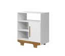 Ver imagem 1 de Cômoda Organizadora de Roupas Kids Infantil Quarto Criança Gaveteiro Flocos Cor Branco/amadeirado