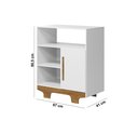 Ver imagem 3 de Cômoda Organizadora de Roupas Kids Infantil Quarto Criança Gaveteiro Flocos Cor Branco/amadeirado