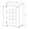 Armário Organizador Multiuso Pratic 2 Portas Preto/freijó - 5