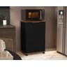 Armário Organizador Multiuso Pratic 2 Portas Preto/freijó - 1