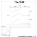 Ver imagem 4 de Espelheira Suspensa para Banheiro Bn3614 Amêndoa/mármore Lunar Cor: Amêndoa
