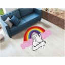Ver imagem 3 de Tapete Capacho Gato no Arco Iris Lgbt 80x55 Cm no Formato.:verde Piscina