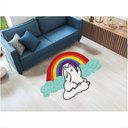 Ver imagem 5 de Tapete Capacho Gato no Arco Iris Lgbt 80x55 Cm no Formato.:verde Piscina