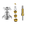 Ver imagem 1 de Kit Reparo Salva Registro Pressão Chuveiro 7x1 Universal C31:Amarelo/Cromado