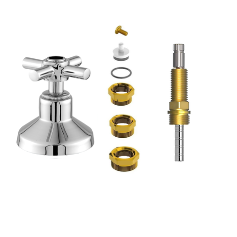 Kit Reparo Salva Registro Pressão Chuveiro 7x1 Universal C31:Amarelo/Cromado