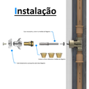 Ver imagem 3 de Kit Reparo Salva Registro Pressão Chuveiro 7x1 Universal C31:Amarelo/Cromado