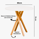 Ver imagem 2 de Mesa Redonda de Madeira - June de 80cm Cor Branca