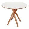 Mesa Redonda de Madeira - June de 80cm Cor Branca - 1