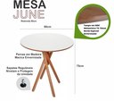 Ver imagem 4 de Mesa Redonda de Madeira - June de 80cm Cor Branca